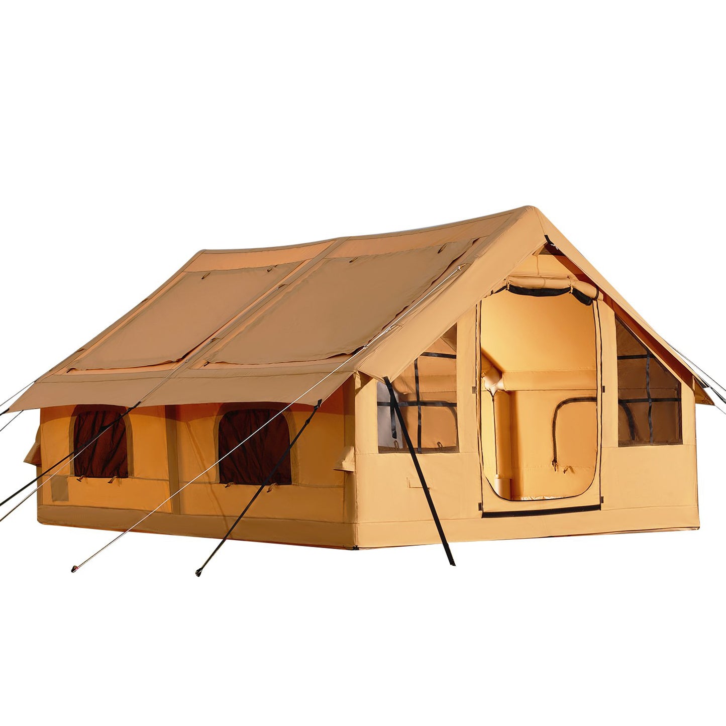 Oppblåsbart campingtelt for 5-8 personer