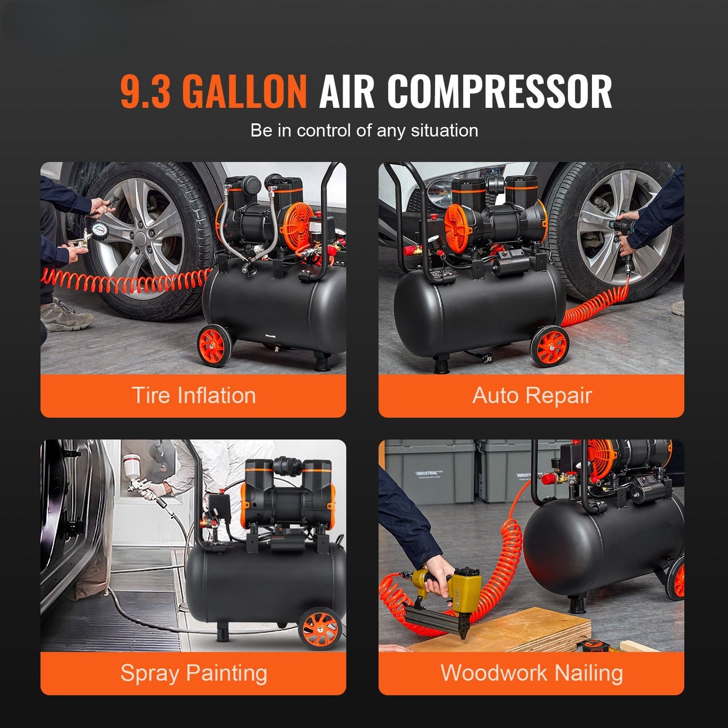 Luftkompressor 35L, Ultra Tyst oljefri