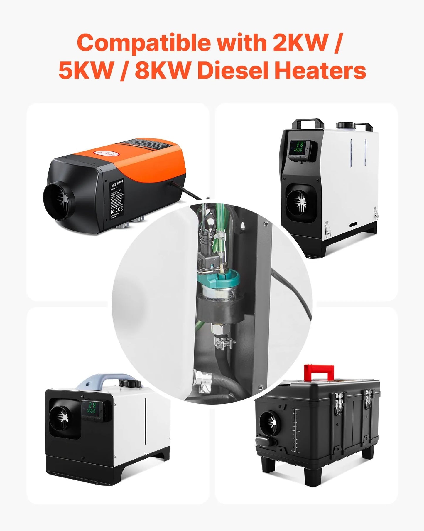 Bränslepump 12V för dieselvärmare 2–8 kW